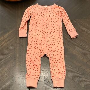 Modern Moments Pink Heart Patterned Baby Onesie - 18 months